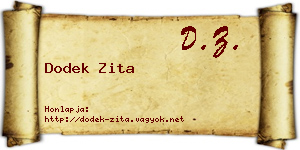 Dodek Zita névjegykártya